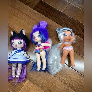 Na! Na! Na! Surprise Moody Fashion Doll lot of 3